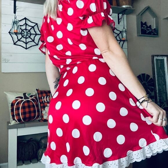 Vintage California Costumes Little Miss Minnie Mouse Adult Halloween Costume - Picture 3 of 8